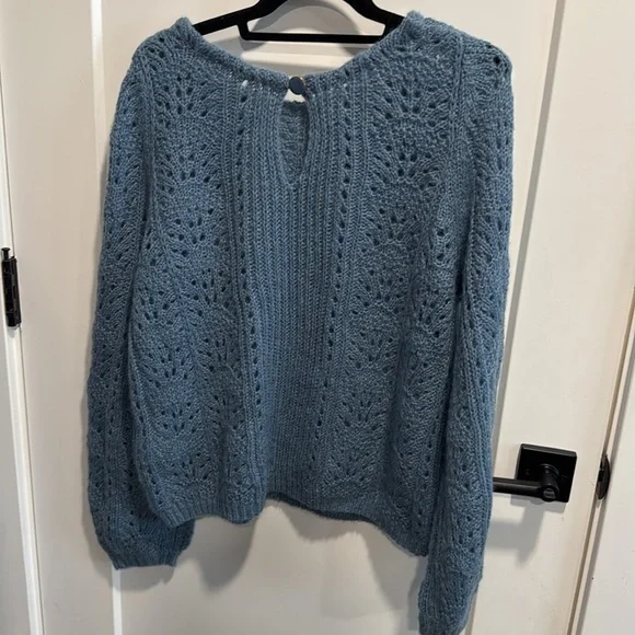 Isaac Jumper Blue Medium Mohair Merino - Picture 7 of 11